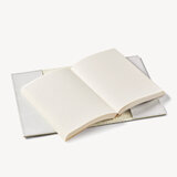 Pocket Refillable Journal Light Grey Saffiano