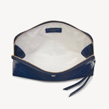 Large Essential Cosmetic Case Deep Shine Midnight Blue Small Croc