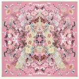 Botanical 'A' Silk Scarf Cherry Blossom Pure Silk