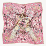 Botanical 'A' Silk Scarf Cherry Blossom Pure Silk