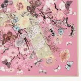 Botanical 'A' Silk Scarf Cherry Blossom Pure Silk