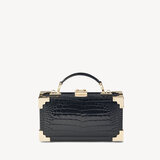 Trinket Box Black Patent Croc
