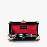 Trinket Box Black Patent Croc