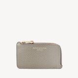 Zipped Coin & Card Holder Warm Grey Pebble