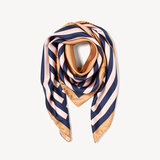 Geometric Silk Scarf Gold Pure Silk