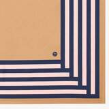 Geometric Silk Scarf Gold Pure Silk