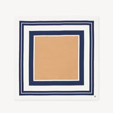 Geometric Silk Neck Scarf Ivory & Gold Pure Silk