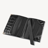 Vegan Leather Passport Cover Black Vegan Croc