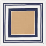 Geometric Silk Scarf Ivory & Gold Pure Silk