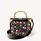The Trunk Black Velvet with Floral Hand Embroidery