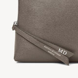 Large Essential Cosmetic Case Charcoal Saffiano