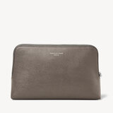 Large Essential Cosmetic Case Charcoal Saffiano