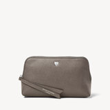 Small Essential Cosmetic Case Charcoal Saffiano