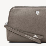 Small Essential Cosmetic Case Charcoal Saffiano