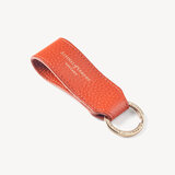 Small Leather Loop Keyring Marmalade Pebble