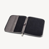 A5 Zipped Padfolio Charcoal Saffiano