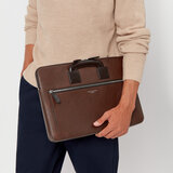 Connaught Document Case Tobacco Pebble
