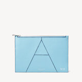 Large Essential 'A' Pouch Azure Blue Pebble