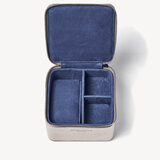 Travel Watch & Ring Box Silver Pebble
