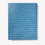 2023 A4 Day to Page Leather Diary Cornflower Small Croc