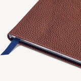 2023 A4 Week to View Leather Diary Tobacco Pebble