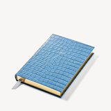 2023 A5 Day to Page Leather Diary Cornflower Small Croc
