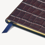 2023 A5 Week to View Leather Diary Deep Shine Amazon Brown Croc