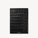 2023 A5 Week to View Leather Diary Deep Shine Black Croc