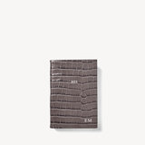 2023 A6 Day to Page Leather Diary Deep Shine Grey Small Croc