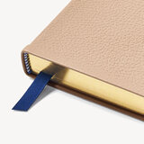 2023 A6 Day to Page Leather Diary Sand Pebble