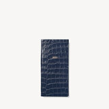2023 Slim Pocket Leather Diary Deep Shine Navy Small Croc