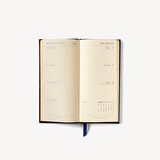 2023 Slim Pocket Leather Diary Deep Shine Navy Small Croc