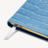 2023 Slim Pocket Leather Diary Cornflower Small Croc