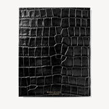 2022-23 Mid-Year Leather Diary Deep Shine Black Croc