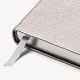 2023 A5 Day to Page Leather Diary Silver Pebble