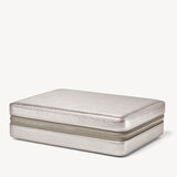 Large Travel Jewellery Case Silver Pebble