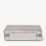 Large Travel Jewellery Case Silver Pebble