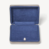 Large Travel Jewellery Case Silver Pebble