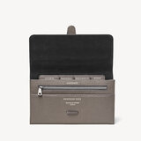 Travel Wallet with Removable Inserts Charcoal Saffiano
