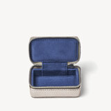 Small Travel Jewellery Case Silver Pebble
