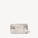 Small Travel Jewellery Case Silver Pebble