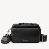Reporter East West Messenger Bag Black Pebble