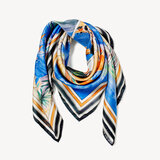 English Riviera Silk Scarf Watercolour by Mariya Dykalo