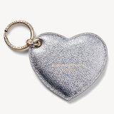 Heart Key Ring Silver Sparkle