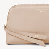 Small Essential Cosmetic Case Soft Taupe Saffiano