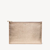 Large Essential Flat Pouch Champagne Pebble