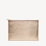 Large Essential Flat Pouch Champagne Pebble