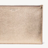 Large Essential Flat Pouch Champagne Pebble