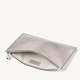 Large Essential Flat Pouch Silver Pebble
