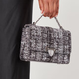Lottie Bag Silver Glitter Tweed